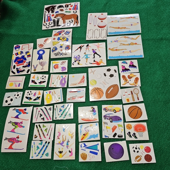 Sports Scrapbooking Sticker Bundle - 36 Pieces - Mrs. Grossman's & Frances Meyer - Picture 1 of 15